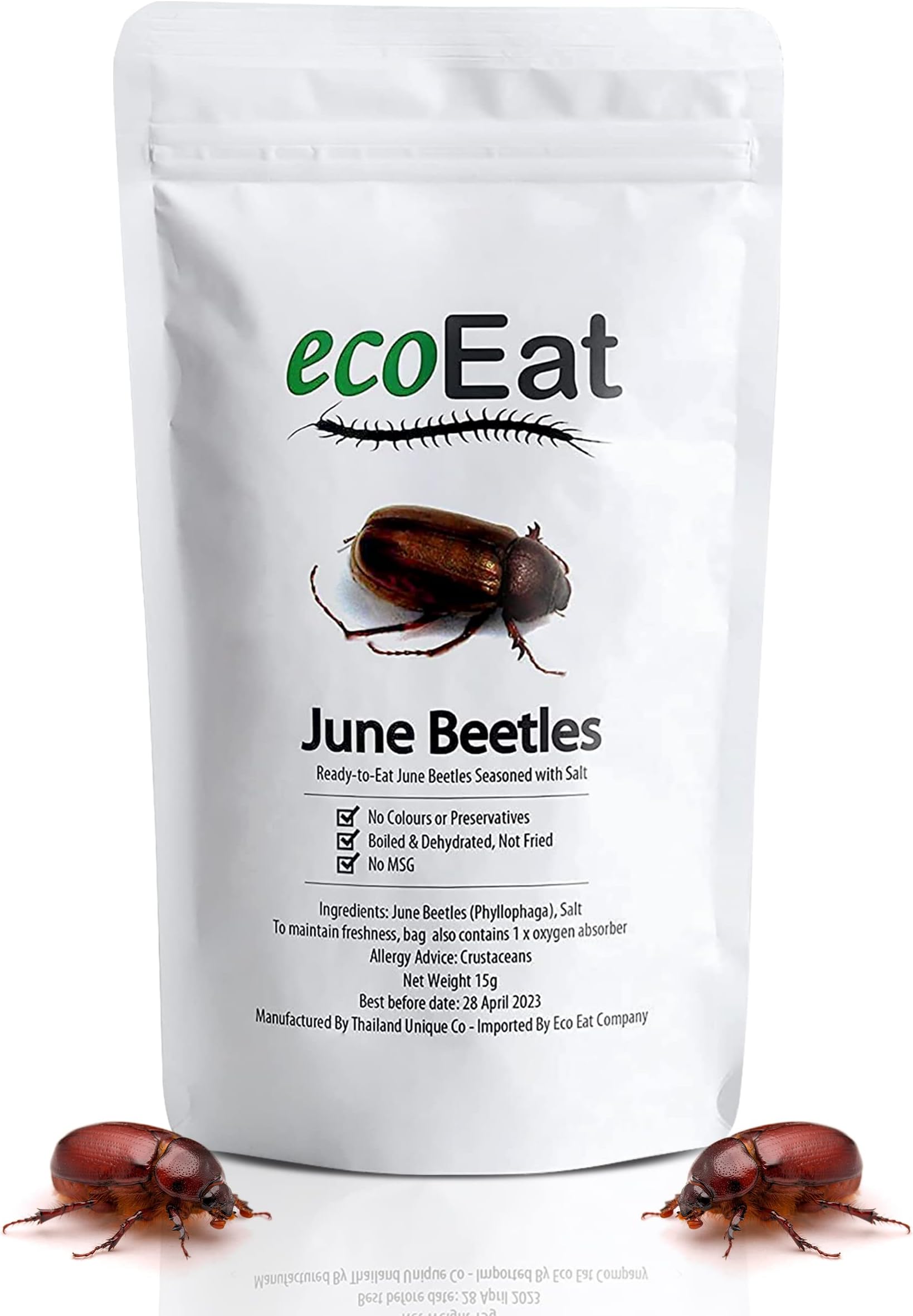 Edible Insects Large June Beetles - 15g Bag - Edible Snack Gift