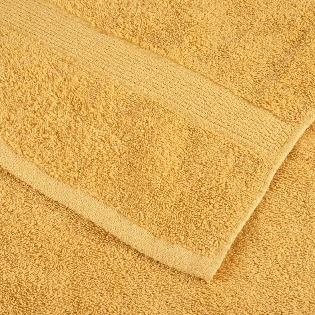 Home & Garden, Bettwäsche und Bettwäsche, Handtücher, Premium-Duschtücher, SOLUND 4 Stück, Gold, 70 x 140 cm, 600 g/m²
