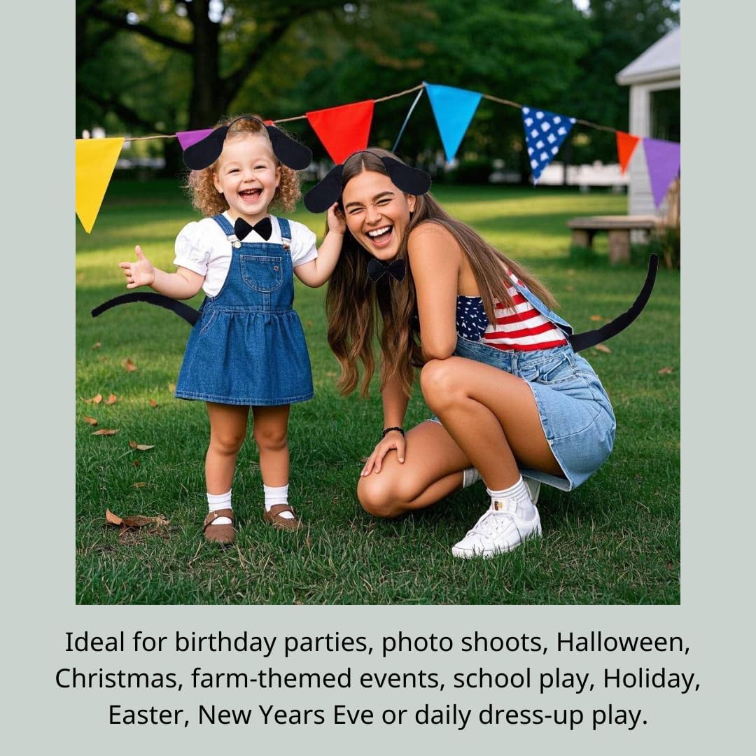 Kirei Sui Kids Puppy Dog Headband Bowtie Tail 3pcs Costume - Image 5