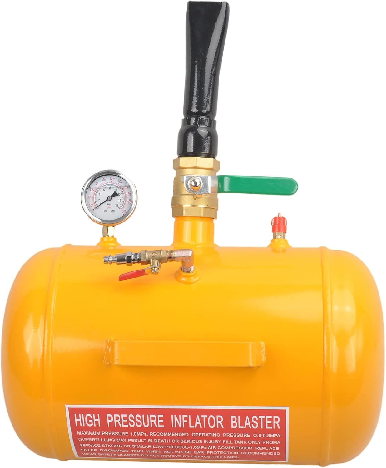 5 Gallon Air Tire Bead Seater 110 PSI Blaster Tool Seating Tire Inflator with Gauge Car Truck ATV Tractor Tank Heavy Duty (Yellow)