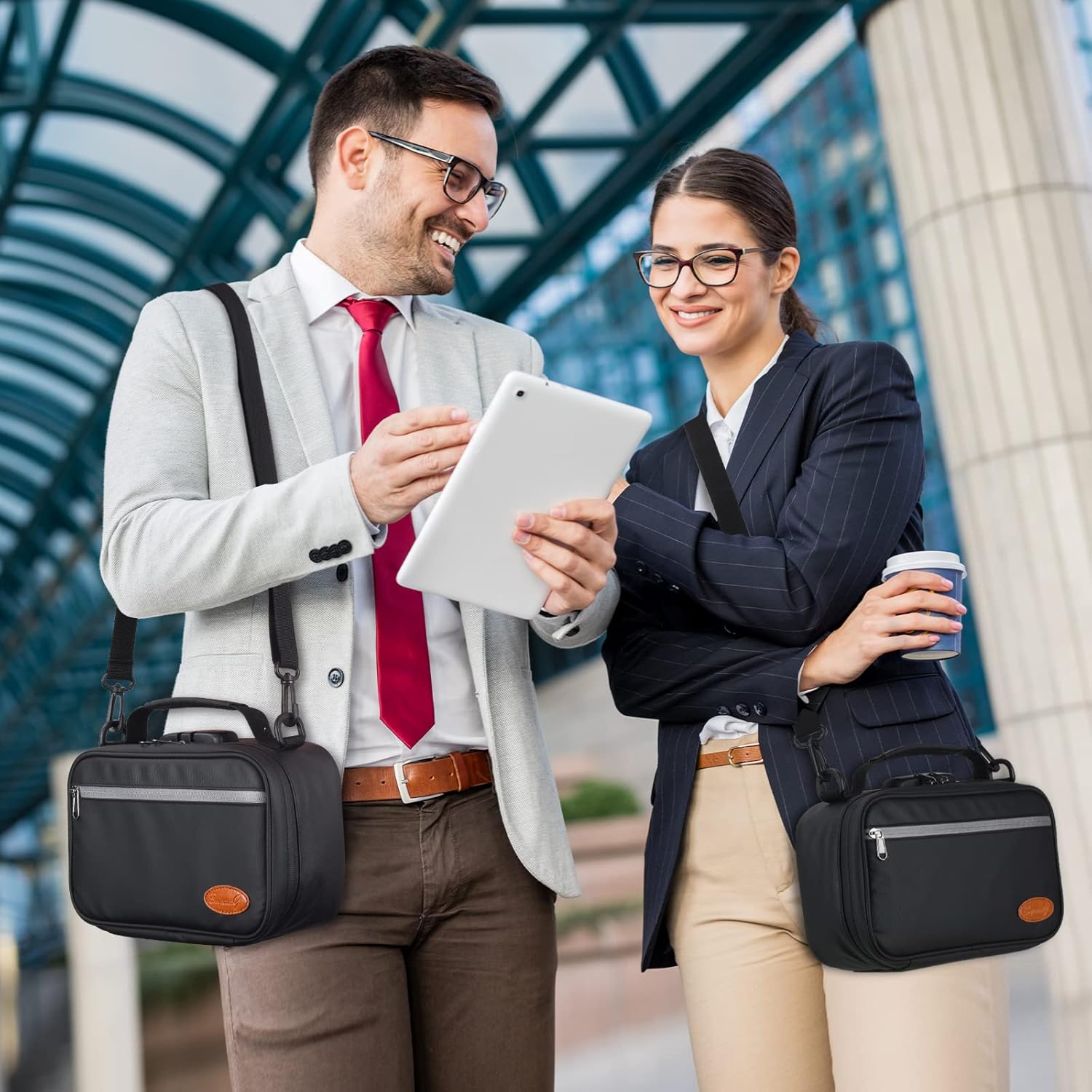 Large Storage Bag with 10 Small Items，Combination Lock, Portable Lock Bag Set Travel Case Great Gifts for Men, Black