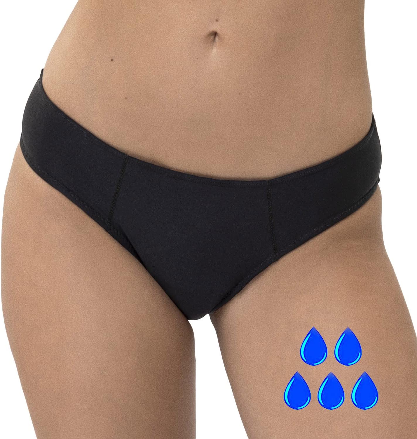 Slipss Super, Discreet, Washable and Reusable Panties for Female Incontinence from Low to High Intensity - Size M