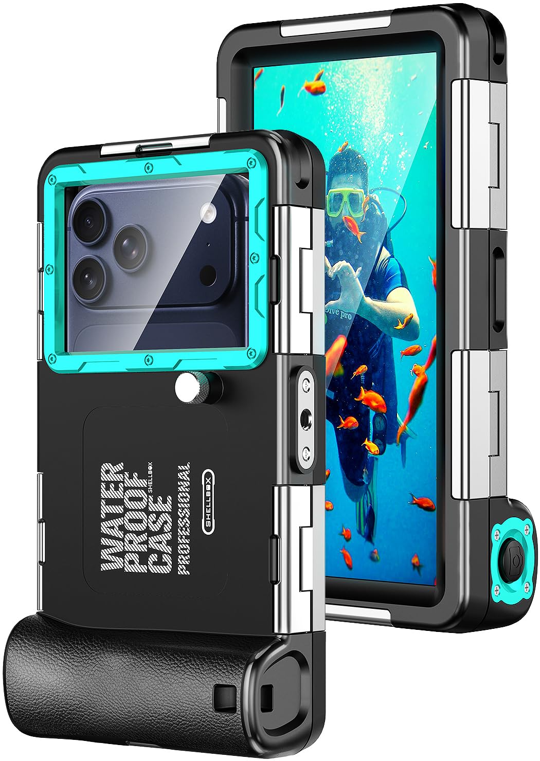 Hllhunkhe Universal Underwater Phone Case for Snorkeling, Professional Diving Waterproof Phone Case for iPhone 7-17 Pro/Pro Max/Plus/Mini, Galaxy S10-