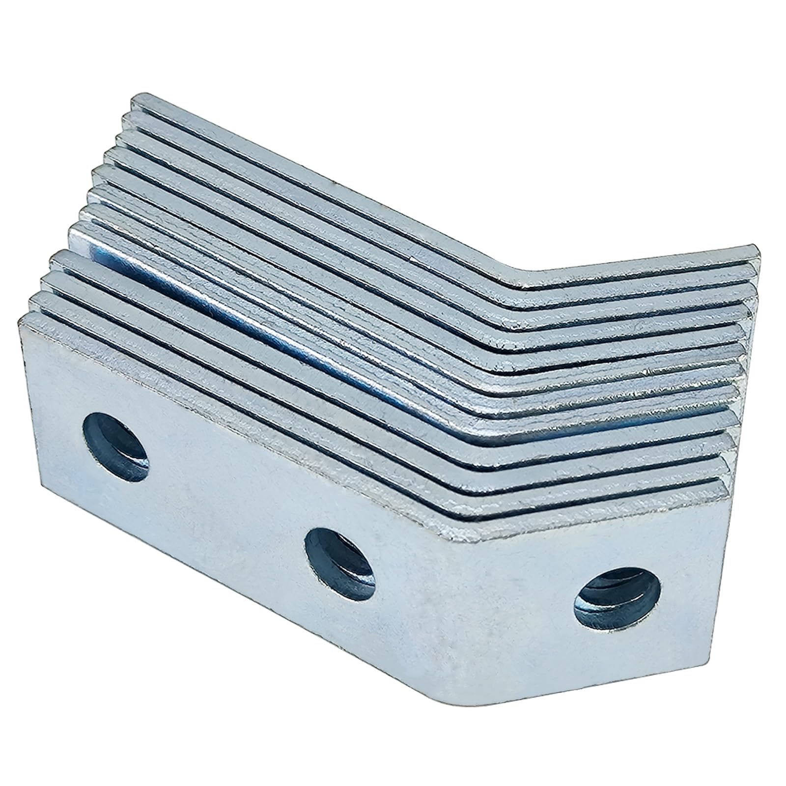 Soporte de ángulo abierto de 3 agujeros de 45 grados, conector de marco de esquina de metal, ajuste para perno de 1/2 pulgada en canal de puntal de 1-5/8 pulgadas, paquete de 12