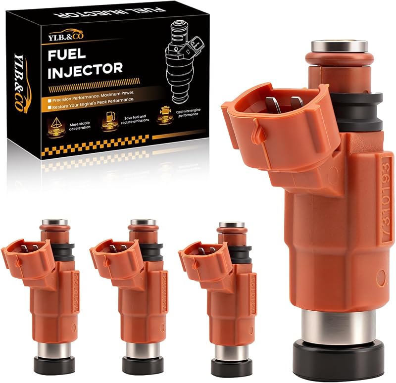 Bicos injetores de combustível INP-771 YLB.&co para Yamaha, Chevrolet, Chrysler, Dodge, Mitsubishi e Suzuki – Conjunto com 4