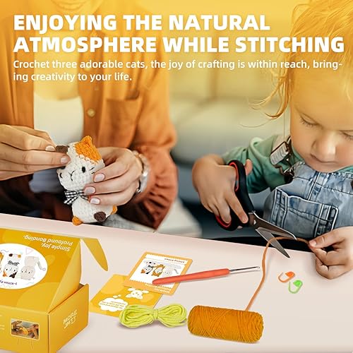 Vista 36 de MOREJMTT Kit de ganchillo para principiantes, aprende a tejer, incluye hilo suave fácil de tejer, tutorial en video paso a paso, gancho, regalo