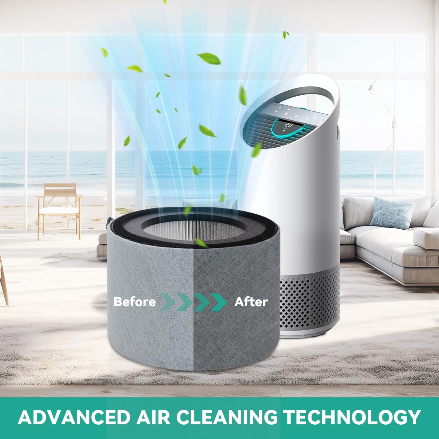 Z-2000 HEPA Filter Replacement for TruSens Medium Z-2000 Z-2500 Air Purifier, 2 HEPA Filter + 4 Activated Carbon + 4 Pre-Filter - Image 5