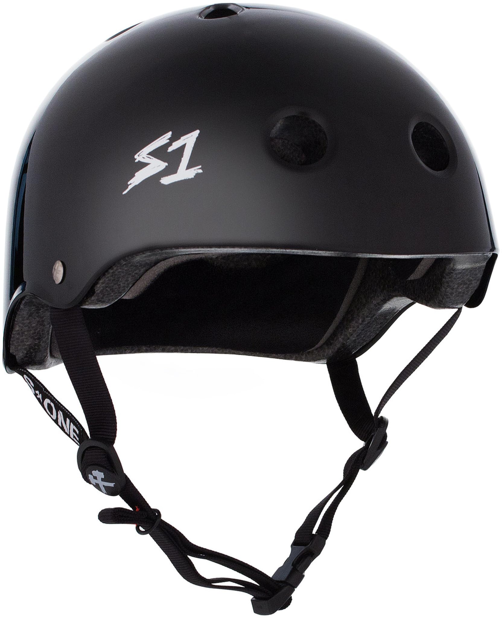 S1 Lifer Helmet for Skateboarding, BMX, and Roller Skating - EPS Fusion Foam, CPSC & ASTM Certified - Black Gloss XX-Large (58.4cm) — image 1