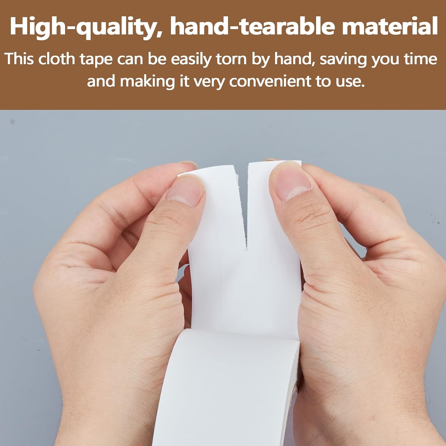 NICENEEDED 50 mm x 20 m Cloth Bookbinding Repair Tape, Matte White Self Adhesive Book Repair Tape, Stretchable Waterproof Non Reflective Cloth Tape for Old Books Antique Books Daily Supplies