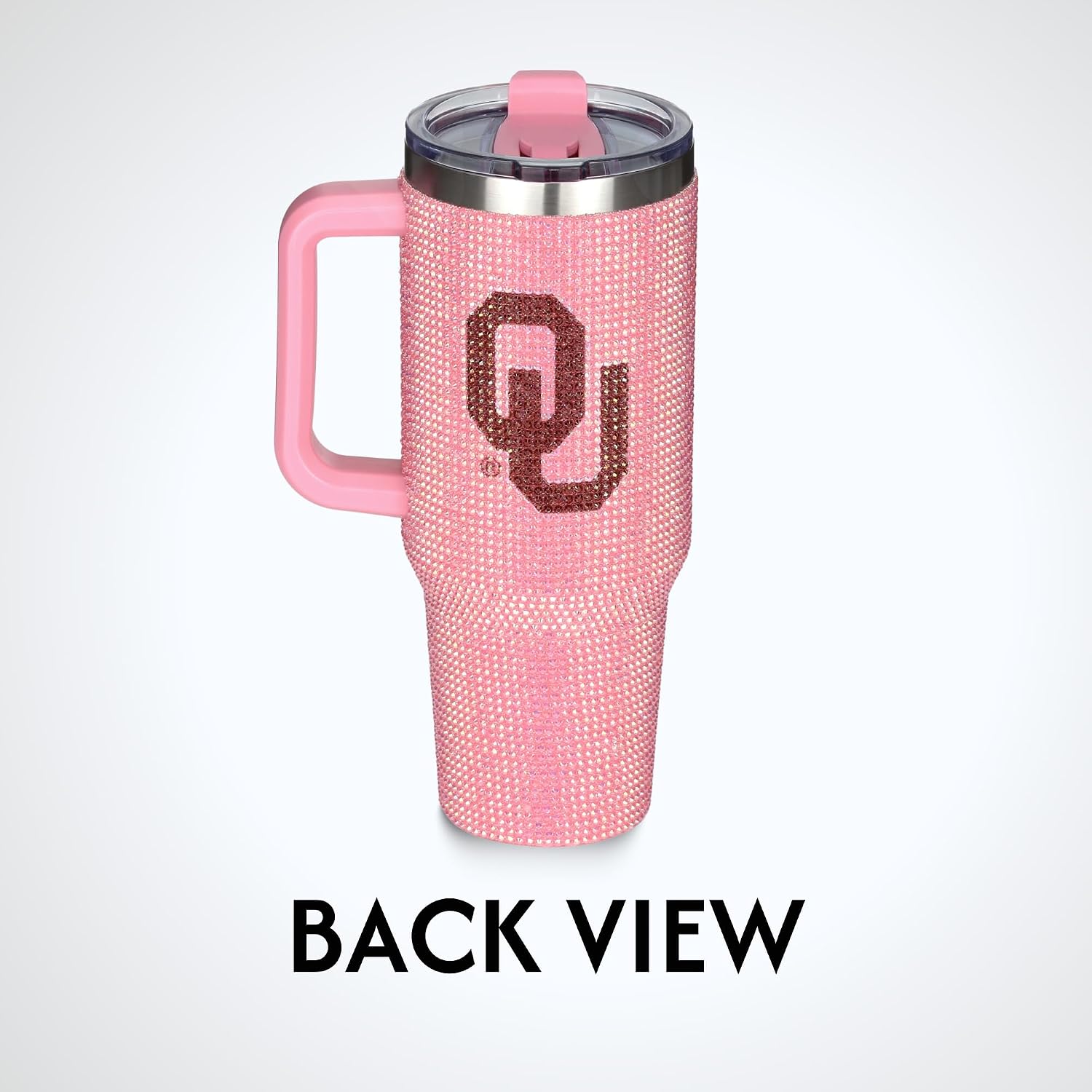 The Memory Company Officially Licensed 40oz Pink Bling Game Day Tumbler, University of Oklahoma