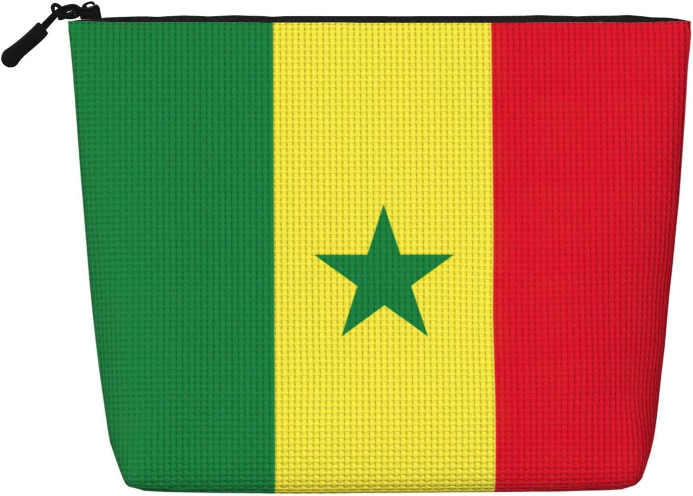 Fake Hemp Flag Of Senegal Print Makeup Bag