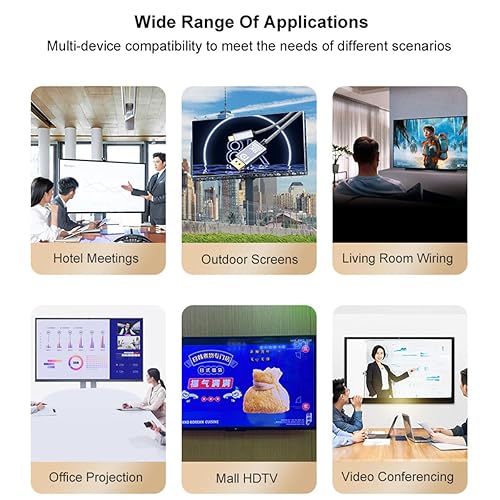 Miniatura 7 de PENGLIN 2 conectores HDMI para montaje en panel, HDMI 2.0 hembra a hembra, compatible con resolución 4K para proyector de monitor de TV