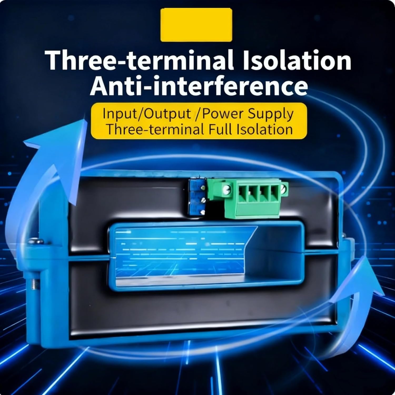 AC Current Transmitter 4-20MA/0-10V/0-5V/RS485 Copper Platoon Current Transducer 100A 200A 500A AC/DC Current Transmitter(AC 0-1200A,4-20MA Output_24V DC)