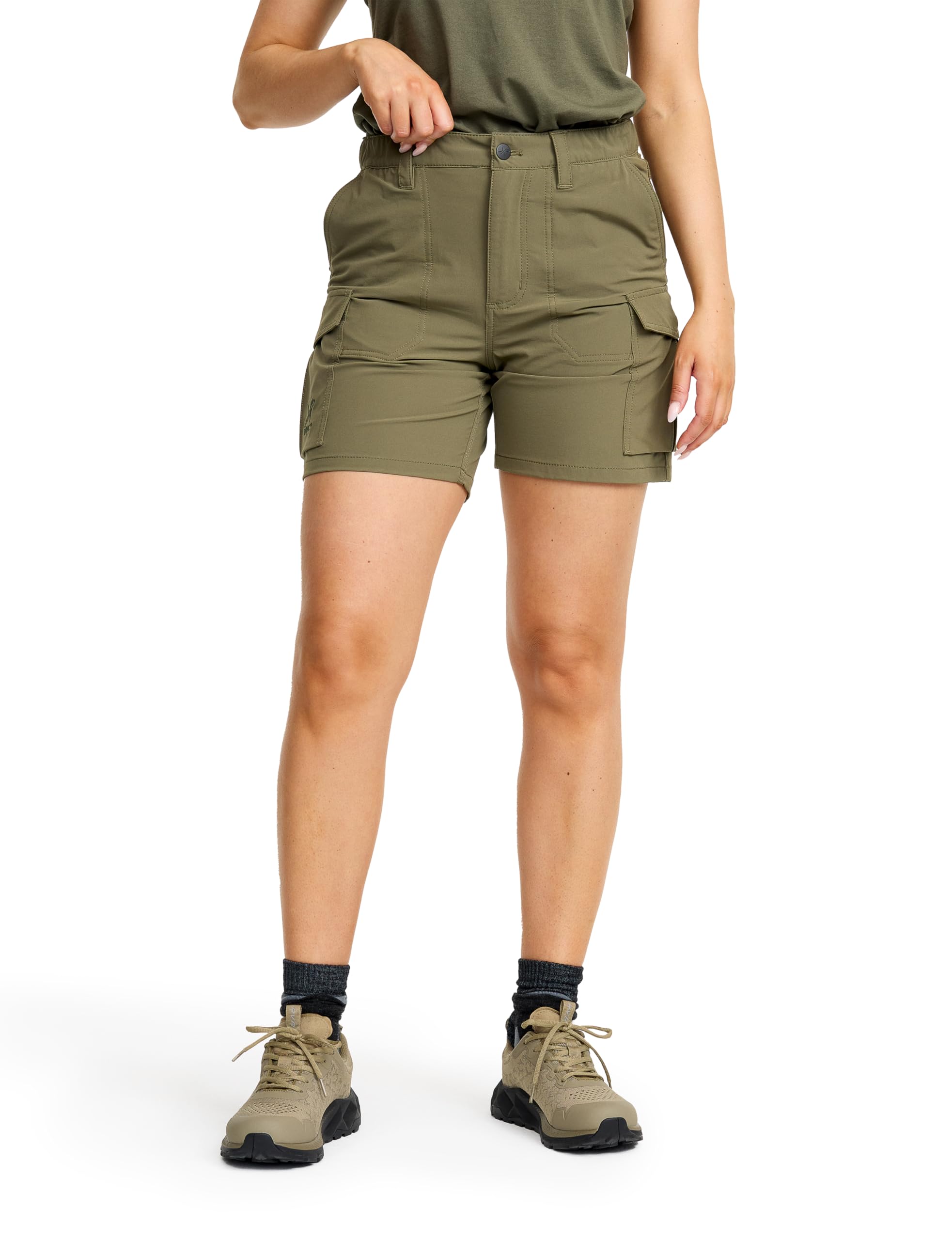RevolutionRace Adventure Cargo Stretch Shorts für Damen, Leichte und Praktische Wandershorts