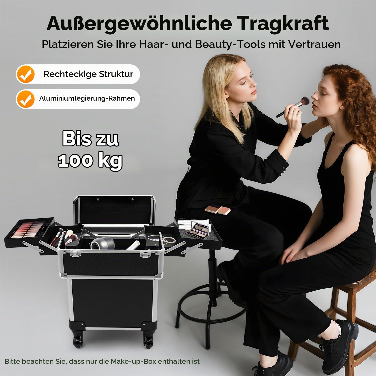 Trolley Kosmetikkoffer Friseurkoffer Multikoffer Schmuckkoffer Schminkkoffer Rollkoffer mit 4 Universalrollen