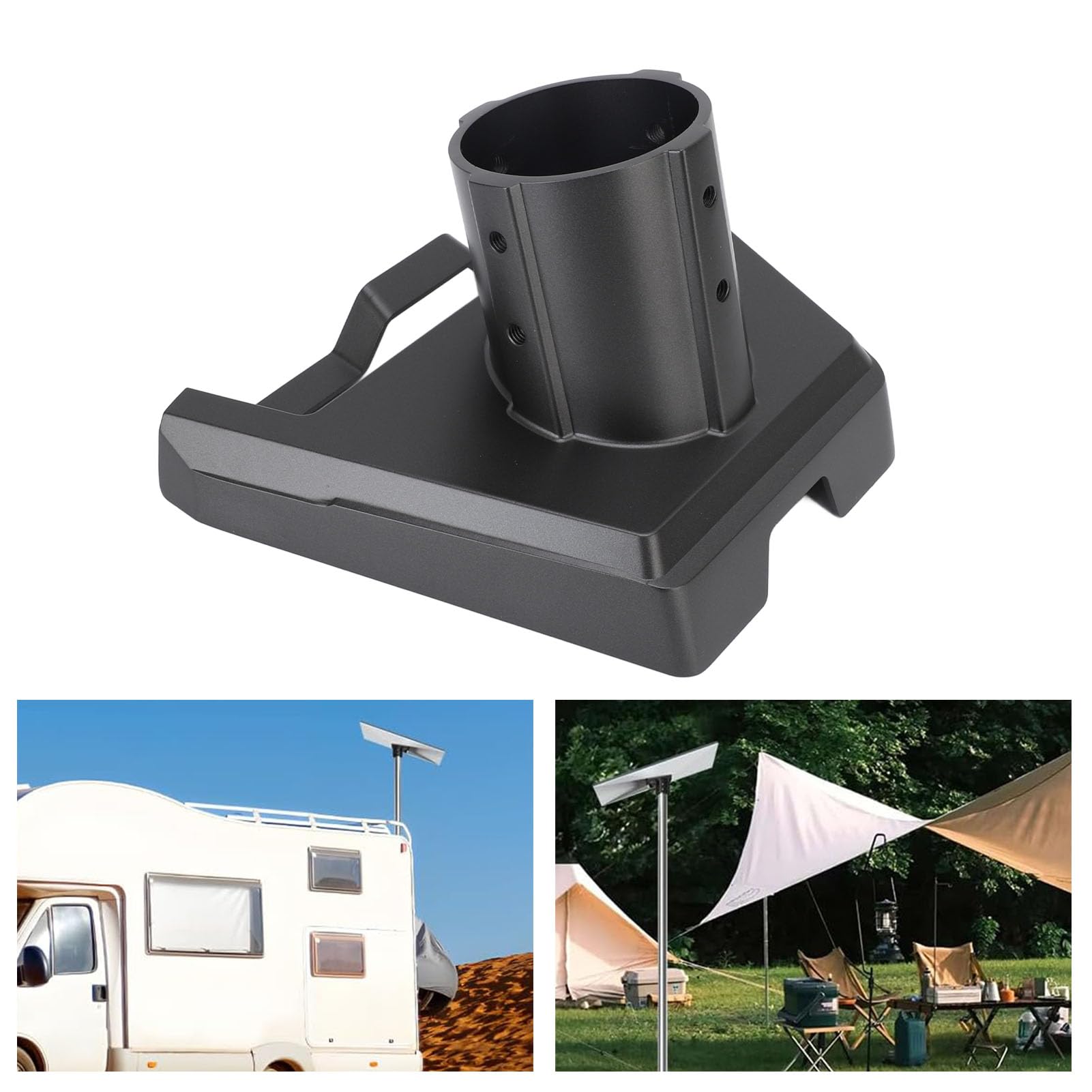 Kit de Montage sur Poteau d'adaptateur de Tuyau pour antenne parabolique Gen 3, Construction Robuste en Alliage d'aluminium, Installation Facile, Montage Polyvalent pour Mur de