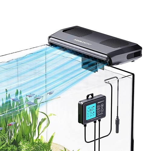 Aquarium Chiller Fan,Fish Tank Cooler with Temperature Control,Minimum Setting 59℉,Auto