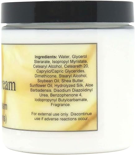 Miniatura 8 de Eclectic Lady Crema de mantequilla de vainilla satinada y de seda, crema corporal, loción corporal, 4 onzas, manteca de karité, aloe, aminoácidos de