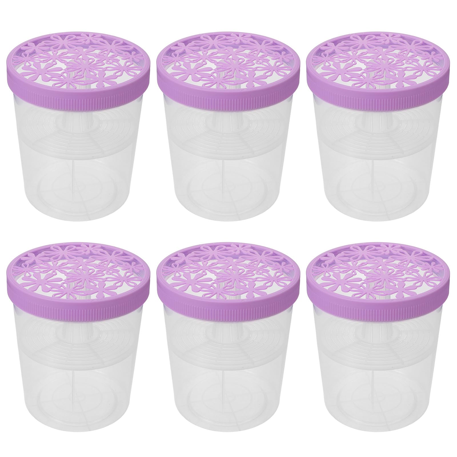 Alipis 6 unidades de absorbentes de humedad vacíos, a prueba de fugas, para bricolaje, rellenables, para deshumidificadores, armarios y baños, color morado.