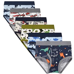 Cczmfeas Boys All Cotton Briefs Underwear Toddler Panties Pack of 6