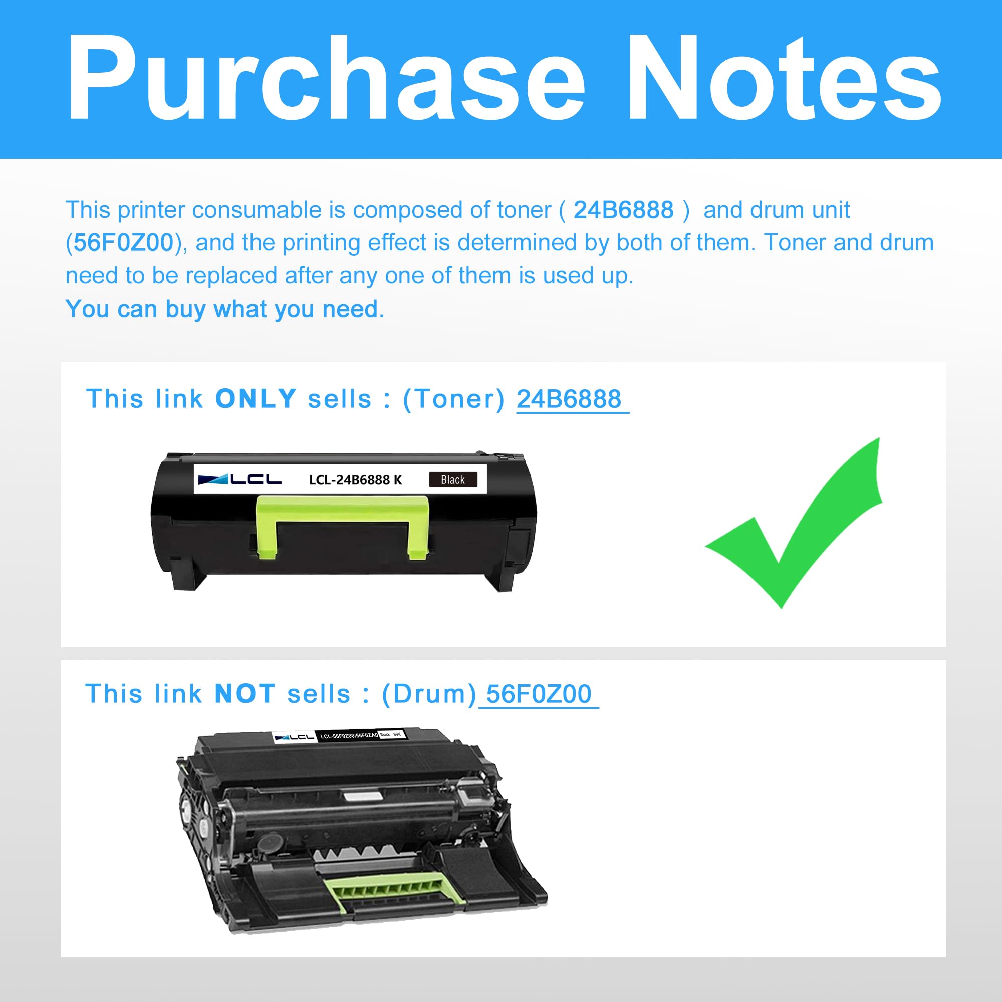 LCL Kompatybilny toner 24B6890, zamiennik do Lexmark M3250 XM3250 XM3250i (1 czarny)