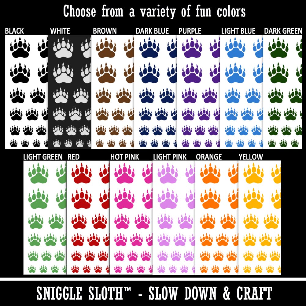 Grizzly Bear Claw Paw Temporary Tattoo Water Resistant Fake Body Art Set Collection - Black : Beauty & Personal Care