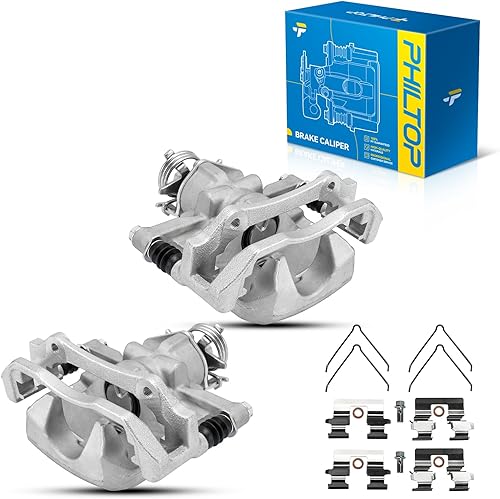 Miniatura 17 de PHILTOP Conjunto de Pinza de Freno de Disco Delantero Compatible con Jeep Wrangler 1990-2006, Jeep Cherokee 1990-2001, Grand Cherokee 1993-1998