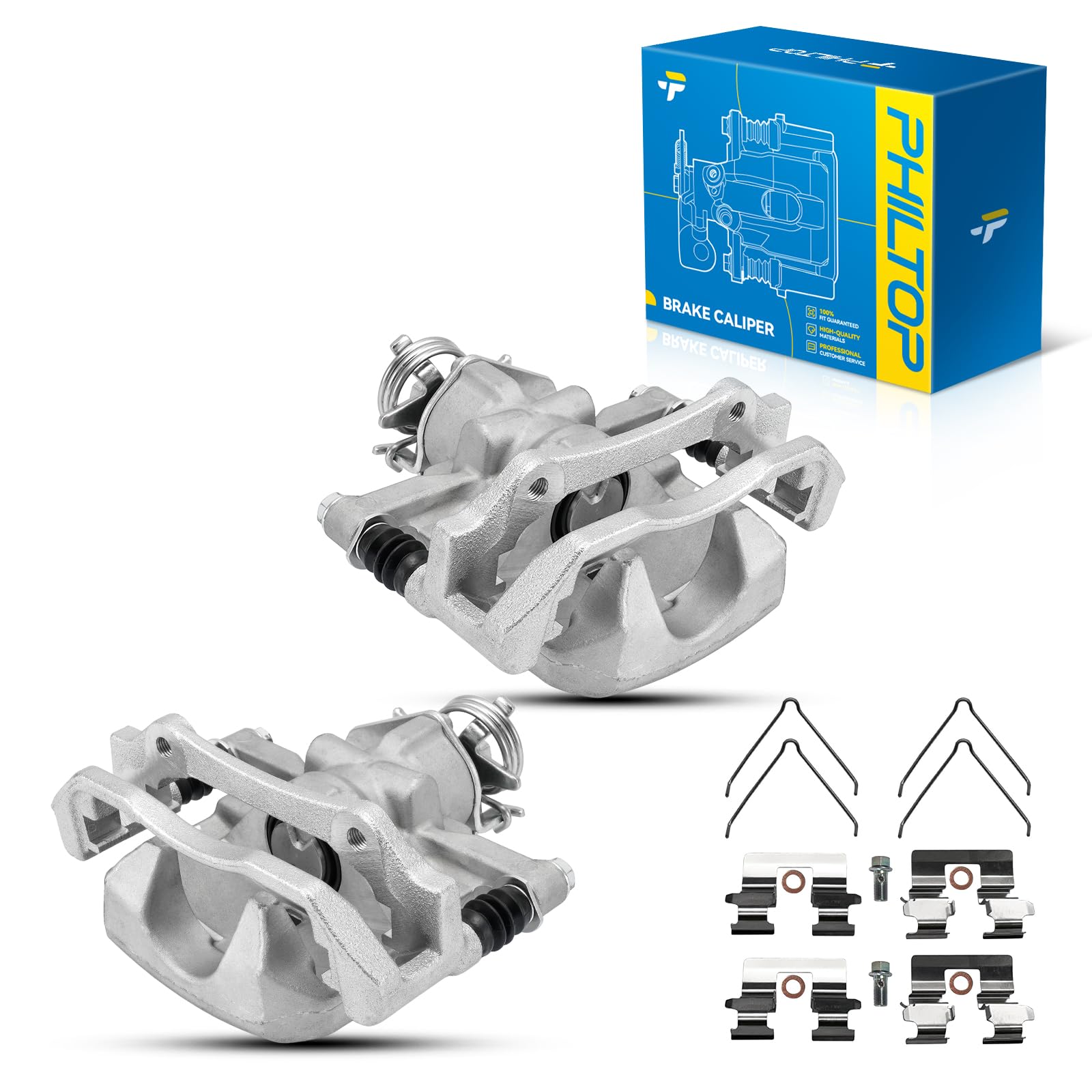 PHILTOP 2pcs 18-B5424, 18-B5425 Rear Brake Caliper for 2013-2016 Dodge Dart