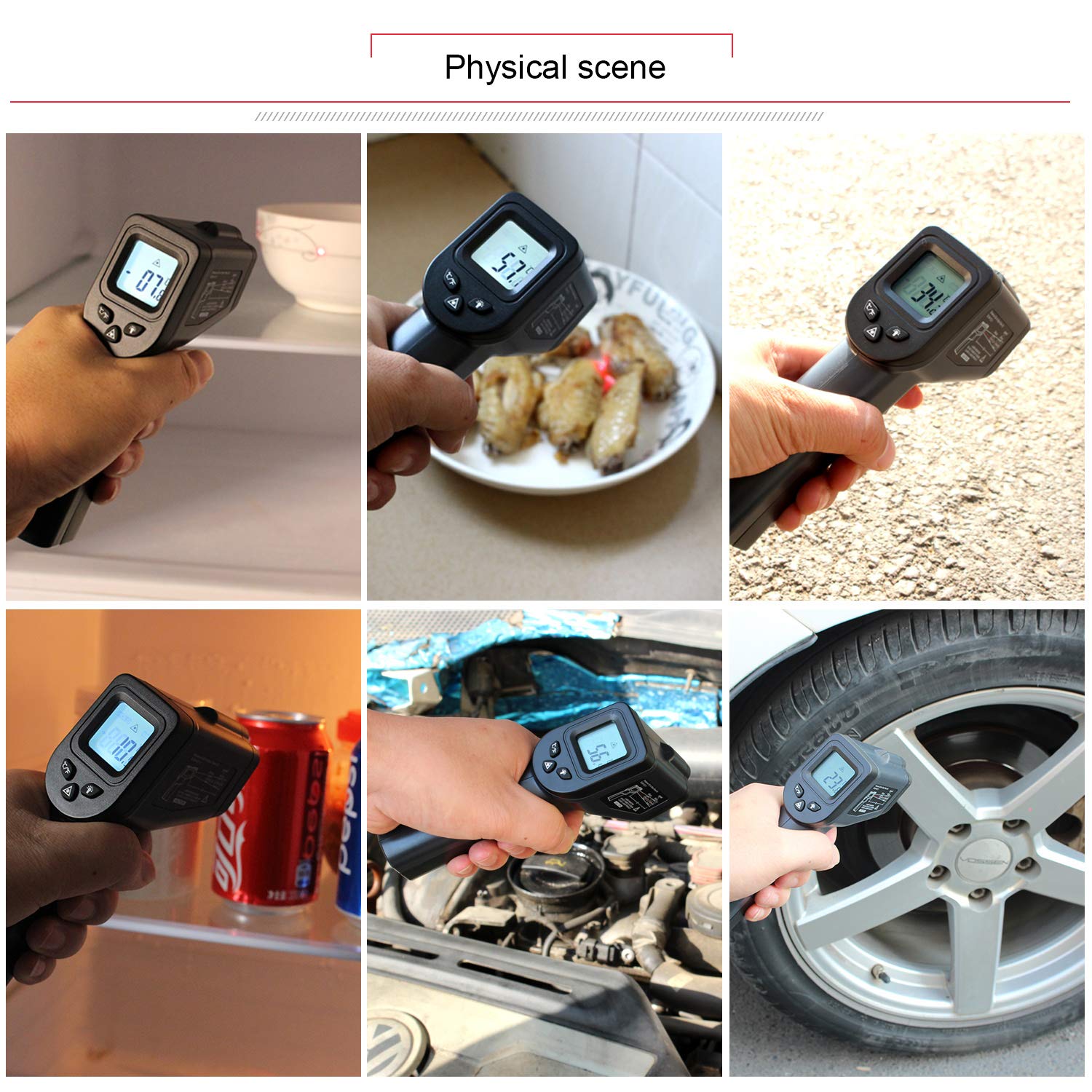 Various application scenarios for the Kaemeasu KM-550 thermometer