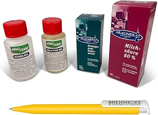 Wine Making Starter Set: Silica Sol 100 ml, Clarifying Agent Gelatin 30% Vinoferm 1…