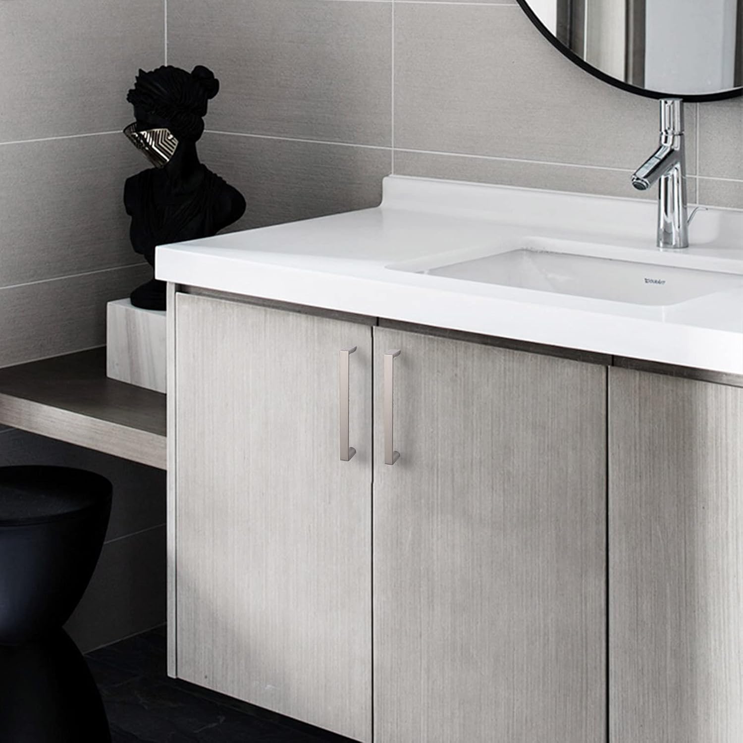 10 Pack 5 Inch(128mm) Kitchen Cabinet Handles Brushed Satin Nickel Cabinet Pulls Kitchen Cabinet Hardware Drawer Pulls for Dresser Cupboard Wardrobe - Image 5