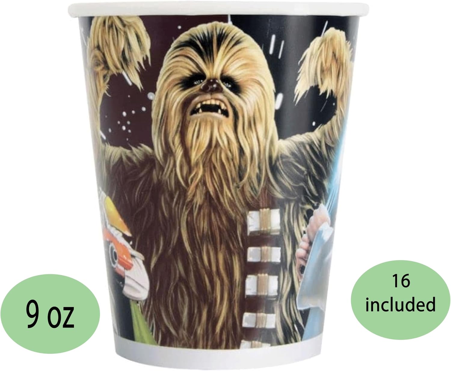 The Mandalorian “The Child” Party Supplies Pack for 16 Guests – Grogu Birthday Decorations – 9" Dinner Plates, Luncheon Napkins, Cups, Table Cover & Birthday Candles