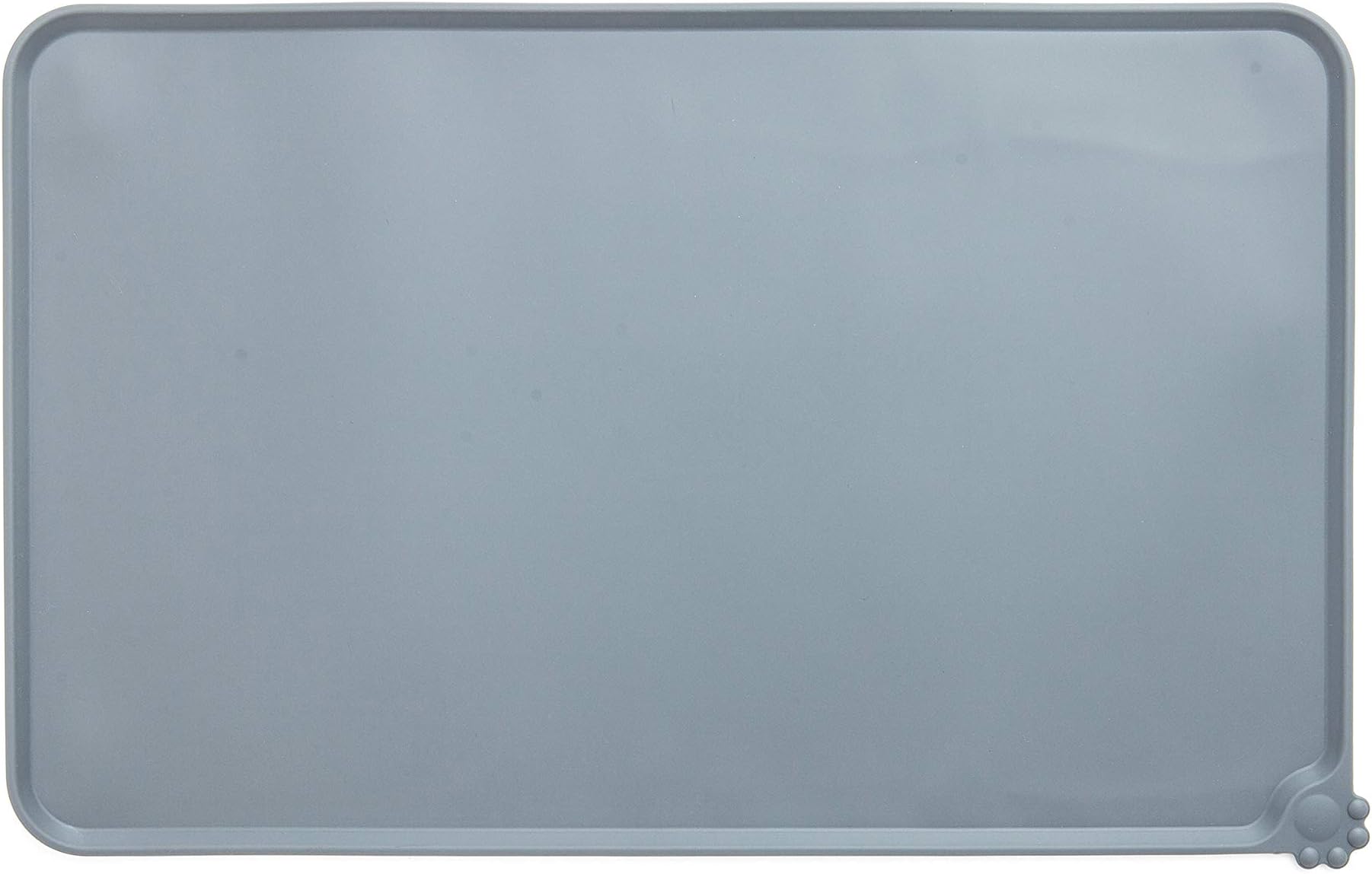 Vealind Dog Cat Silicone Bowl Mat New Premium Waterproof Pet Feeding Tray (Grey)