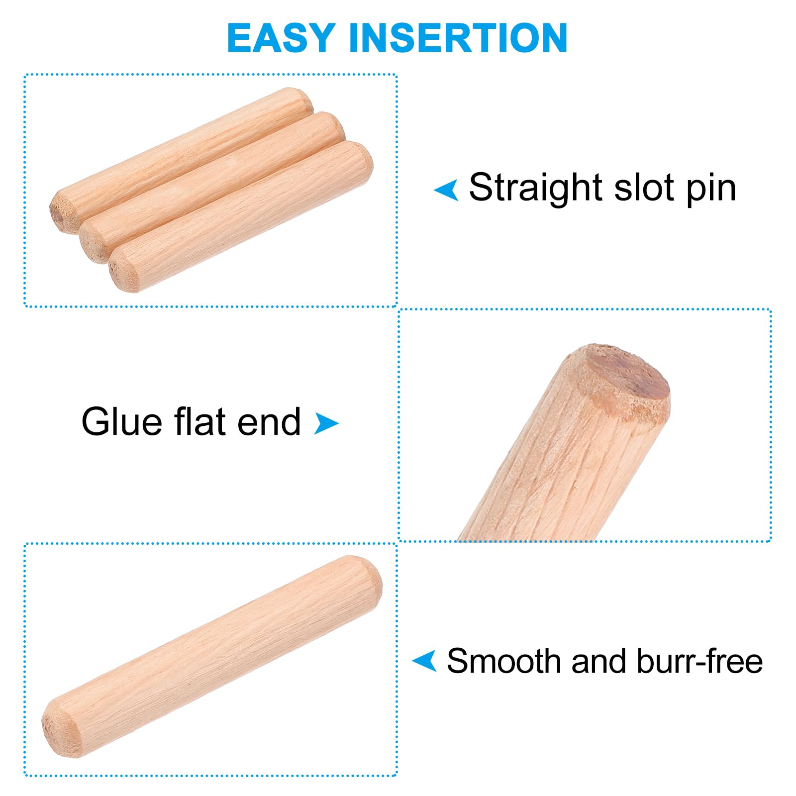 PATIKIL 2/5 Wooden Dowel Pins - Image 3
