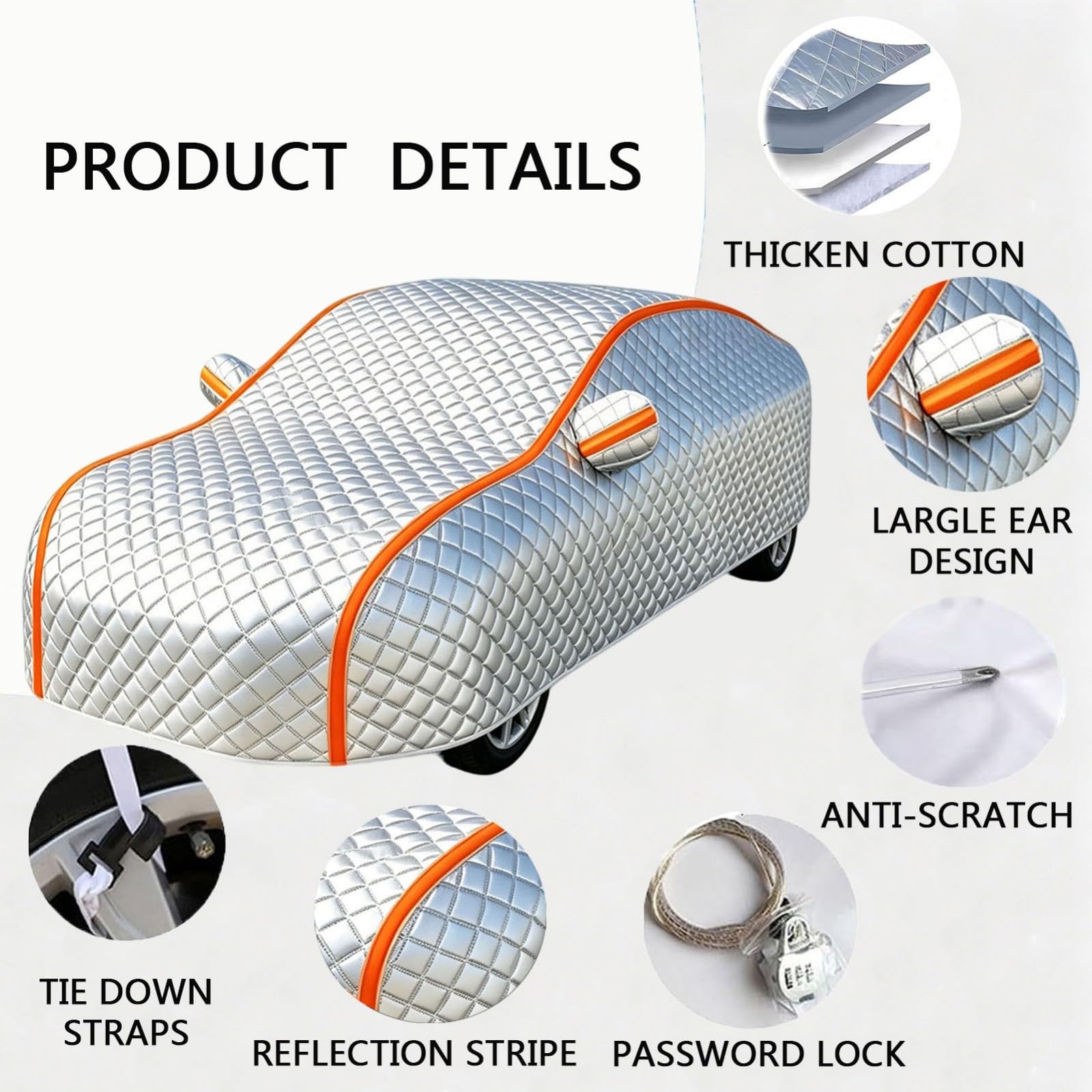 Funda Antigranizo Coche para C upra Terramar | Ecológico, Material De Mayor Grosor, Resistente a Desgarros y Duradero, Incluye Bolsa De Almacenamiento, Forro De Algodón