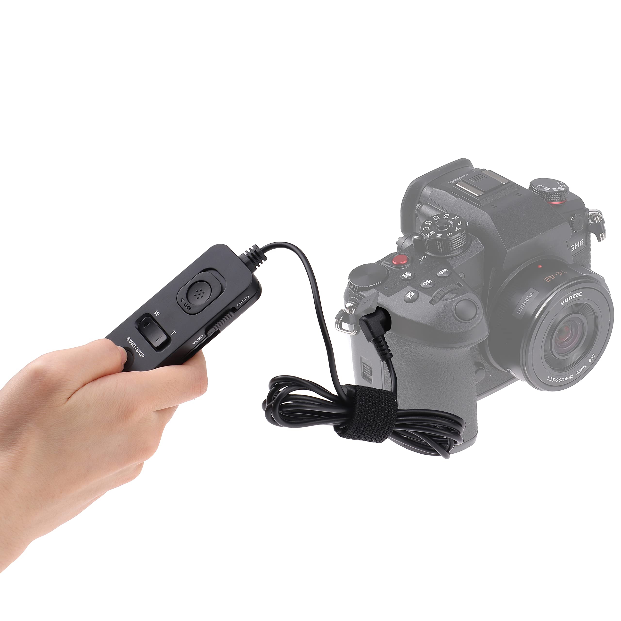 Hersmay 49 "telecomando otturatore cavo di rilascio per Panasonic GH2 GH3 GH4 GH5 GH5s GH6 fotocamera sostituire per RM-VP1