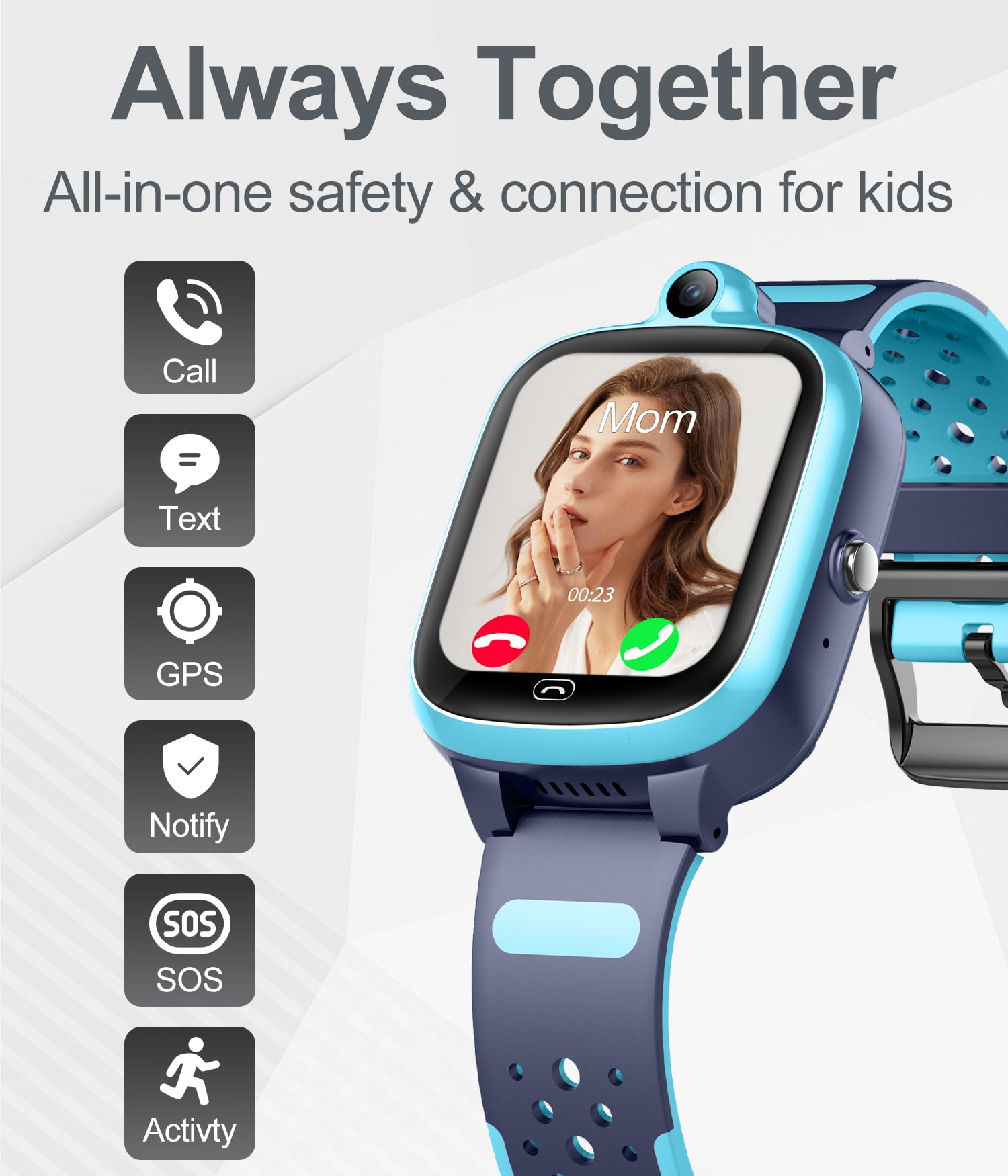 4G Smartwatch Kinder GPS Tracker Uhr Telefon WLAN Wasserdichter Echtzeit-Position Videoanrufnachricht Schrittzähler Geofence SOS Anti-Lost für die frühkindliche Bildung Kinder GPS Uhr