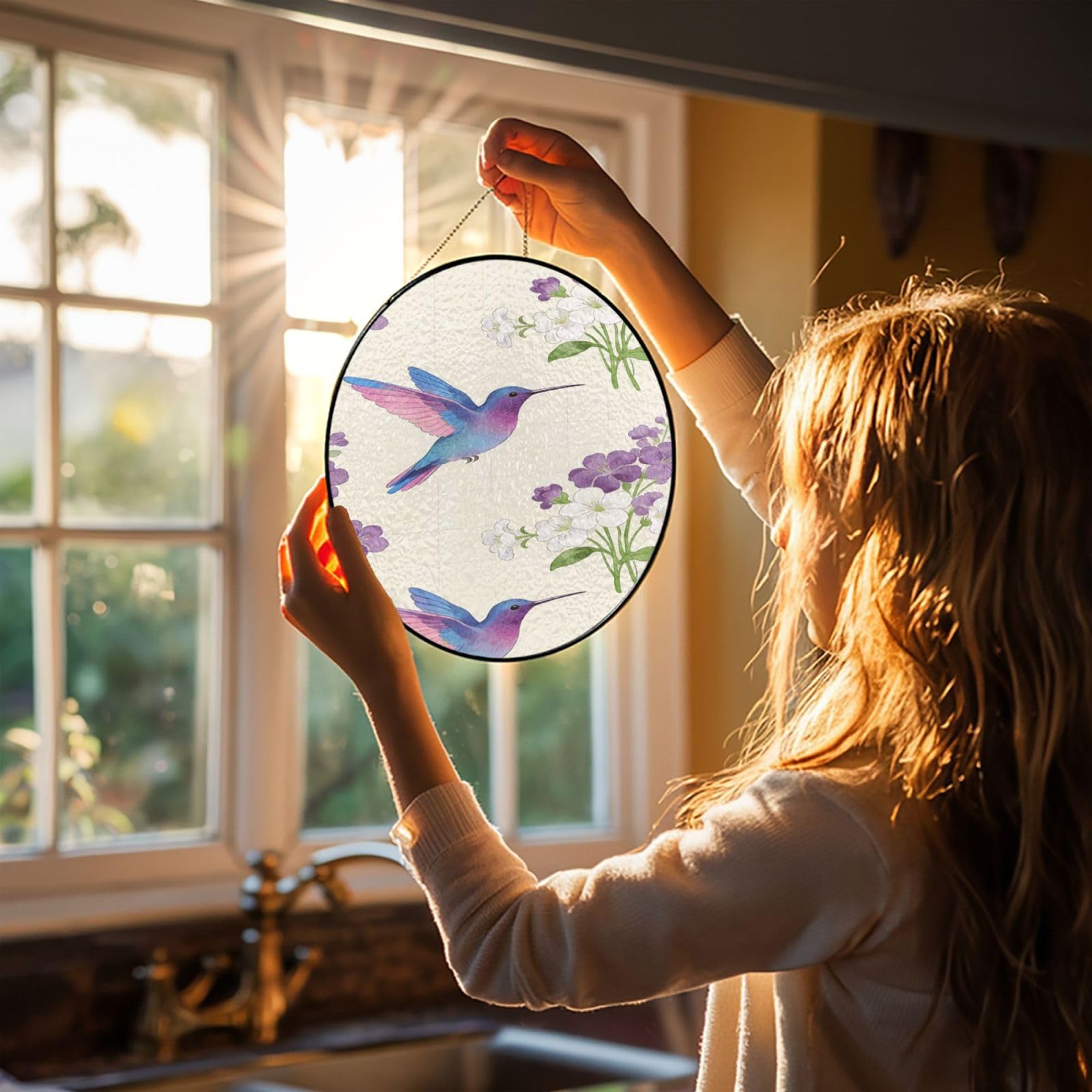 Glas-Sonnenfänger zum Aufhängen für Fenster, Terrasse, Garten