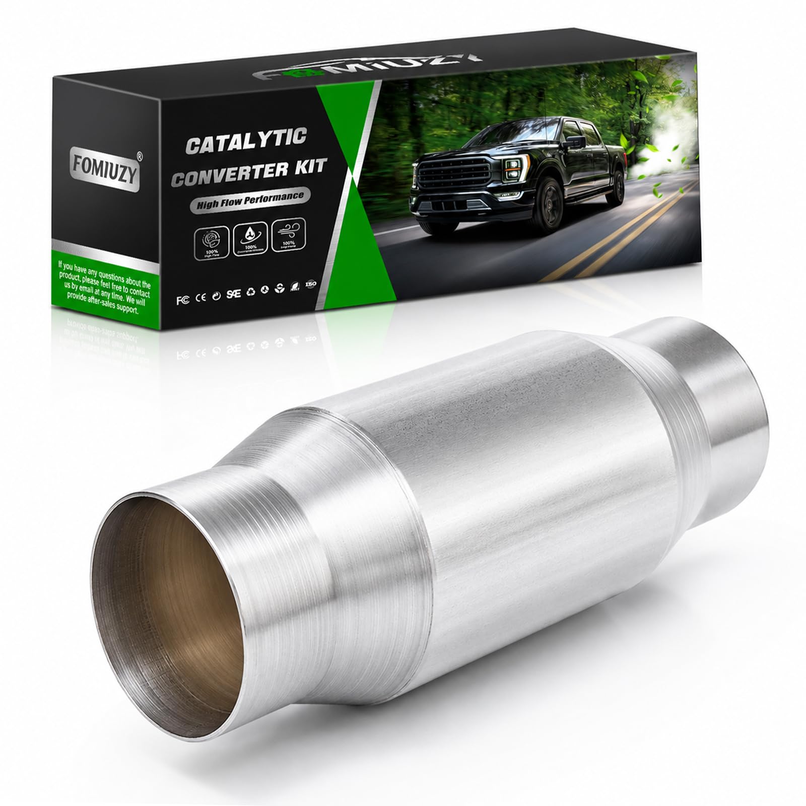 3 Inch Inlet/Outlet Universal High Flow Front Catalytic Converter Direct-Fit(EPA Compliant)-image-7