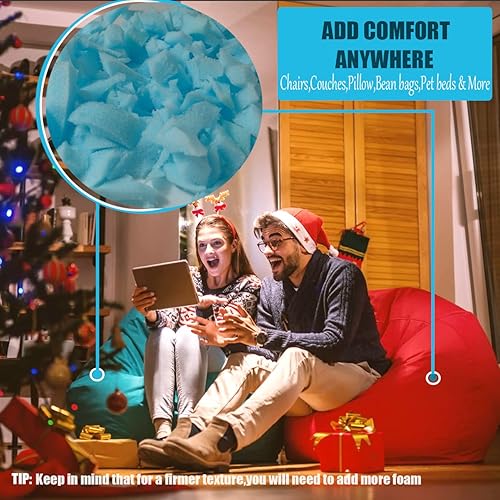 Miniatura 5 de Espuma viscoelástica triturada para relleno de puf, relleno de puf, material de repuesto perfecto para puf, silla, relleno de almohada para animales