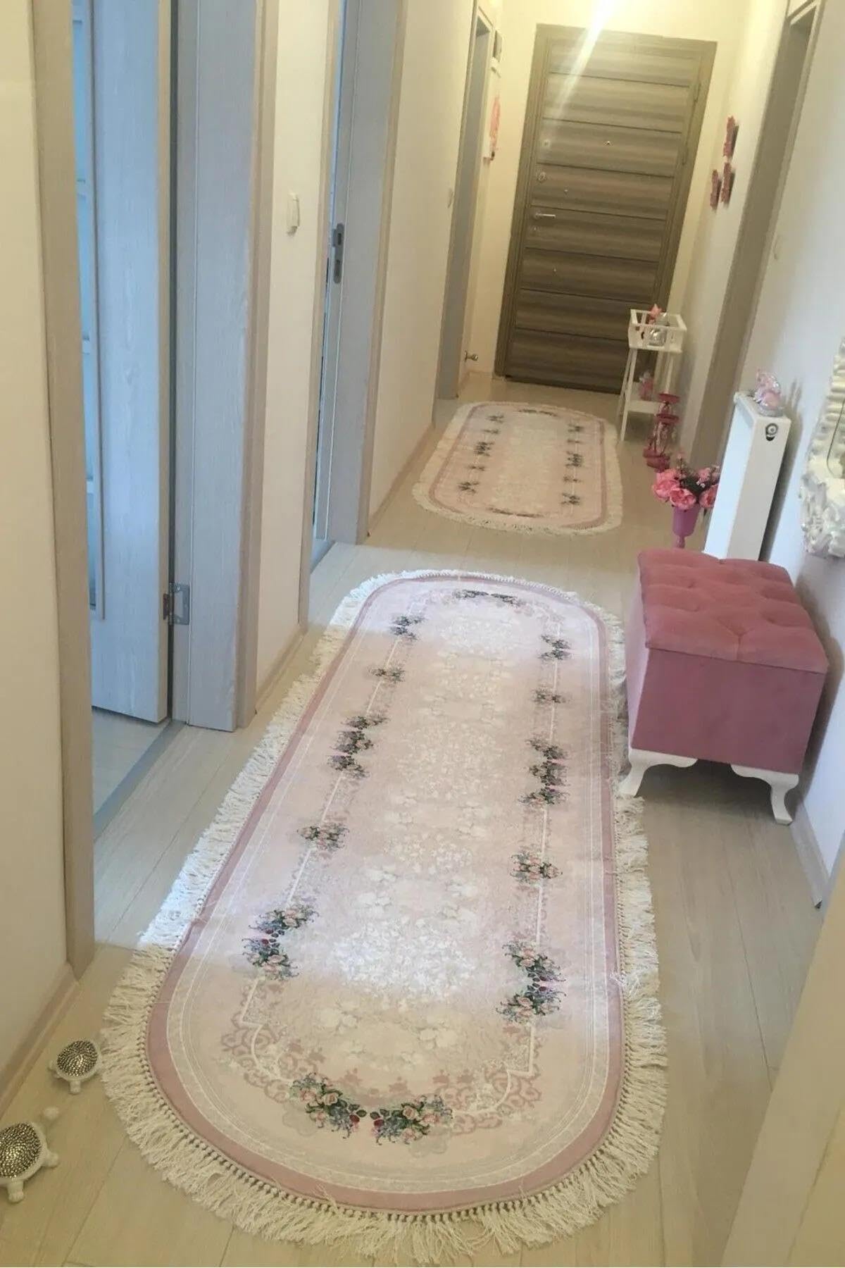 Monnhein Çok Renkli Yolluk Oval-2 - Yıkanabilir, Kaymaz Taban, Dijital Baskılı, Leke Tutmaz, İnce Hav, Modern Koridor, Mutfak, Antre ve Salon için Dekoratif Yolluk
