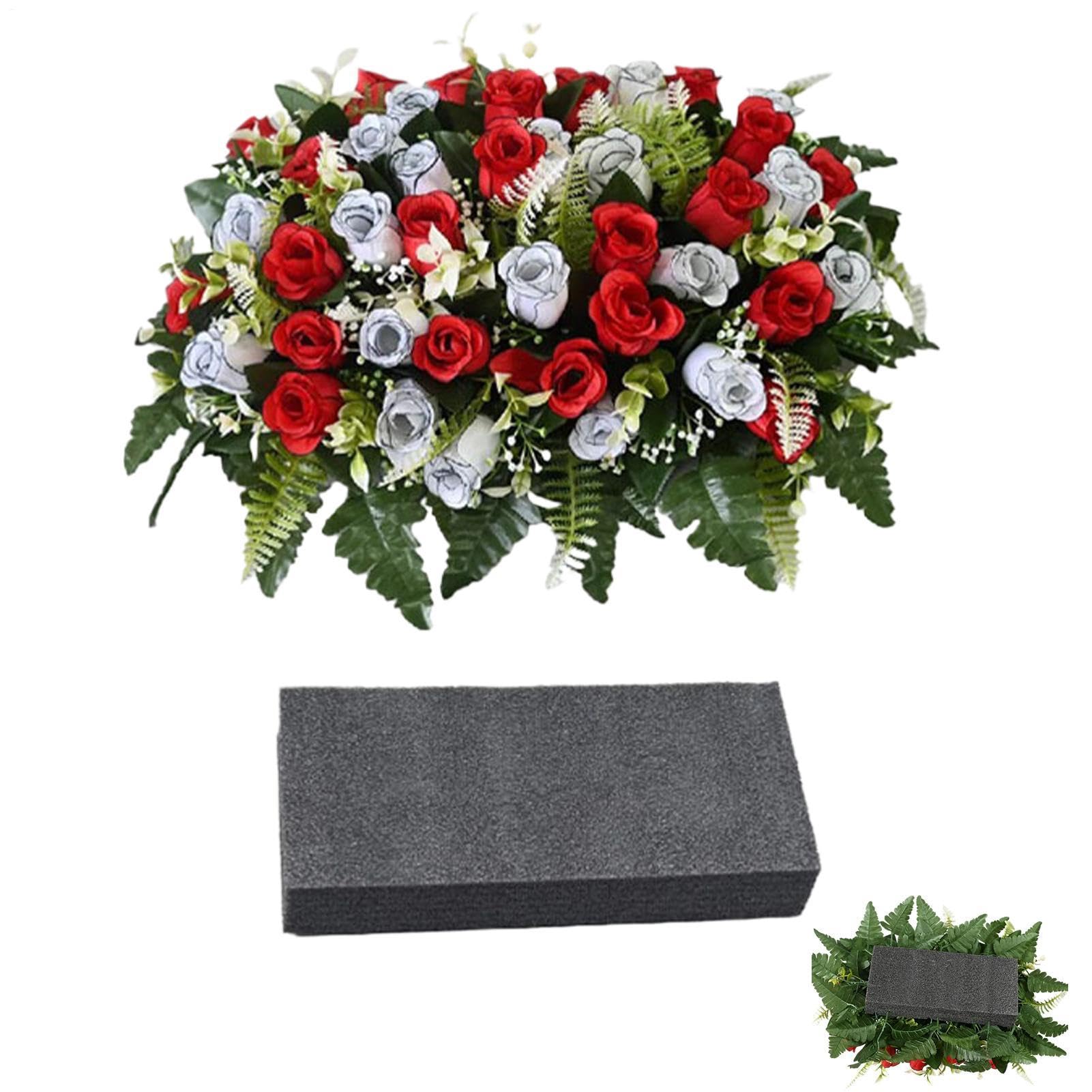 Générique Fleurs De Cimetière Rose Artificielle Réaliste Imperméable