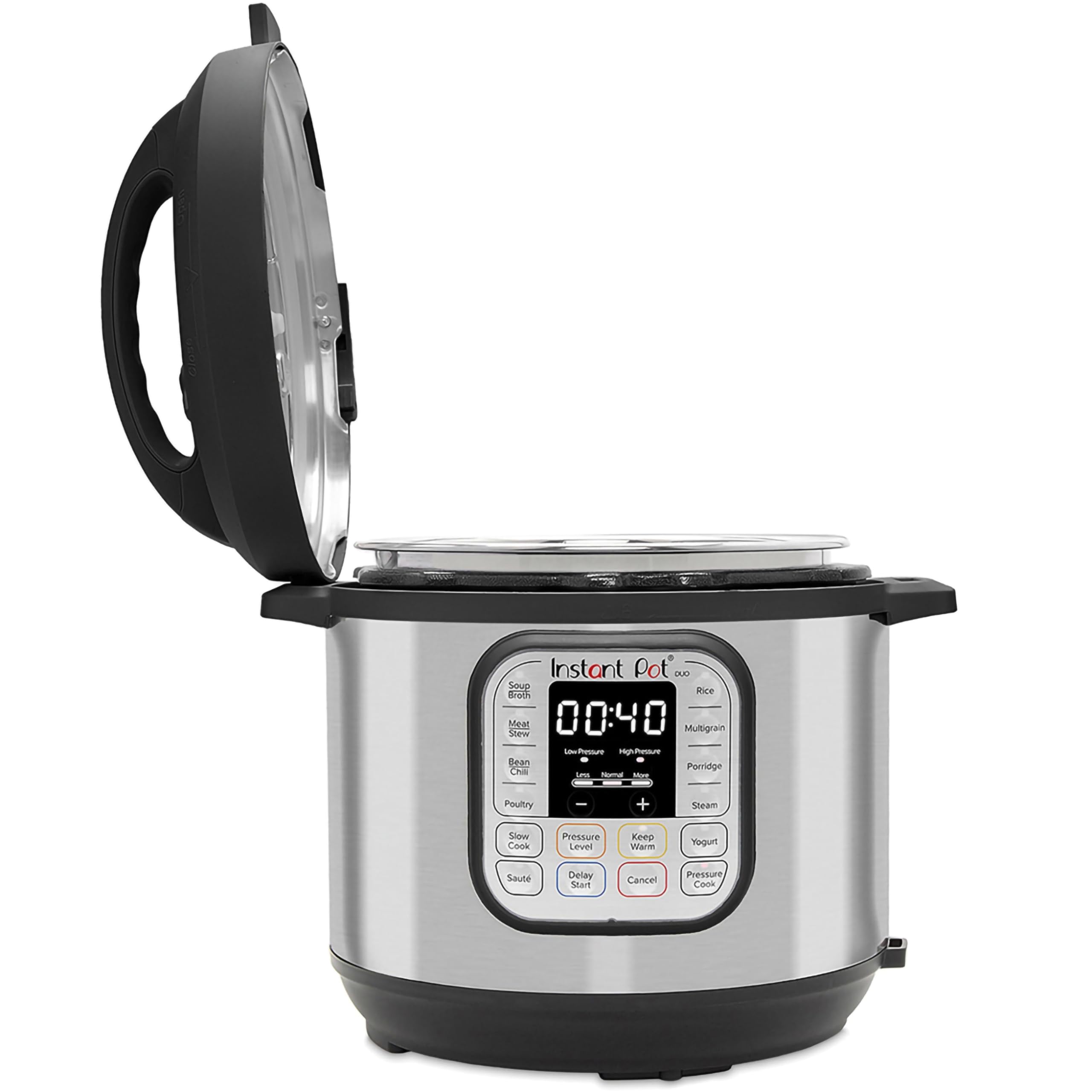 Instant Pot Olla Eléctrica a Presión Ip Duo80, V2 de 8 L, 7 en 1, de 1200 Vatios y con Exterior y Recipiente Interior de Acero Inoxidable