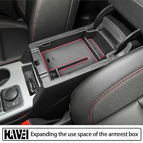 Miniatura 4 de Organizador de consola central compatible con accesorios Chevy Blazer 2024 2023 2022 2021 2020 2019, caja de almacenamiento de reposabrazos de