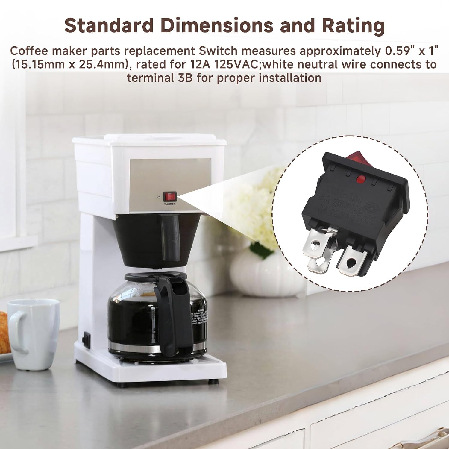 20316.0001 Warmer Switch Replacement Compatible with Bunn Coffee Makers