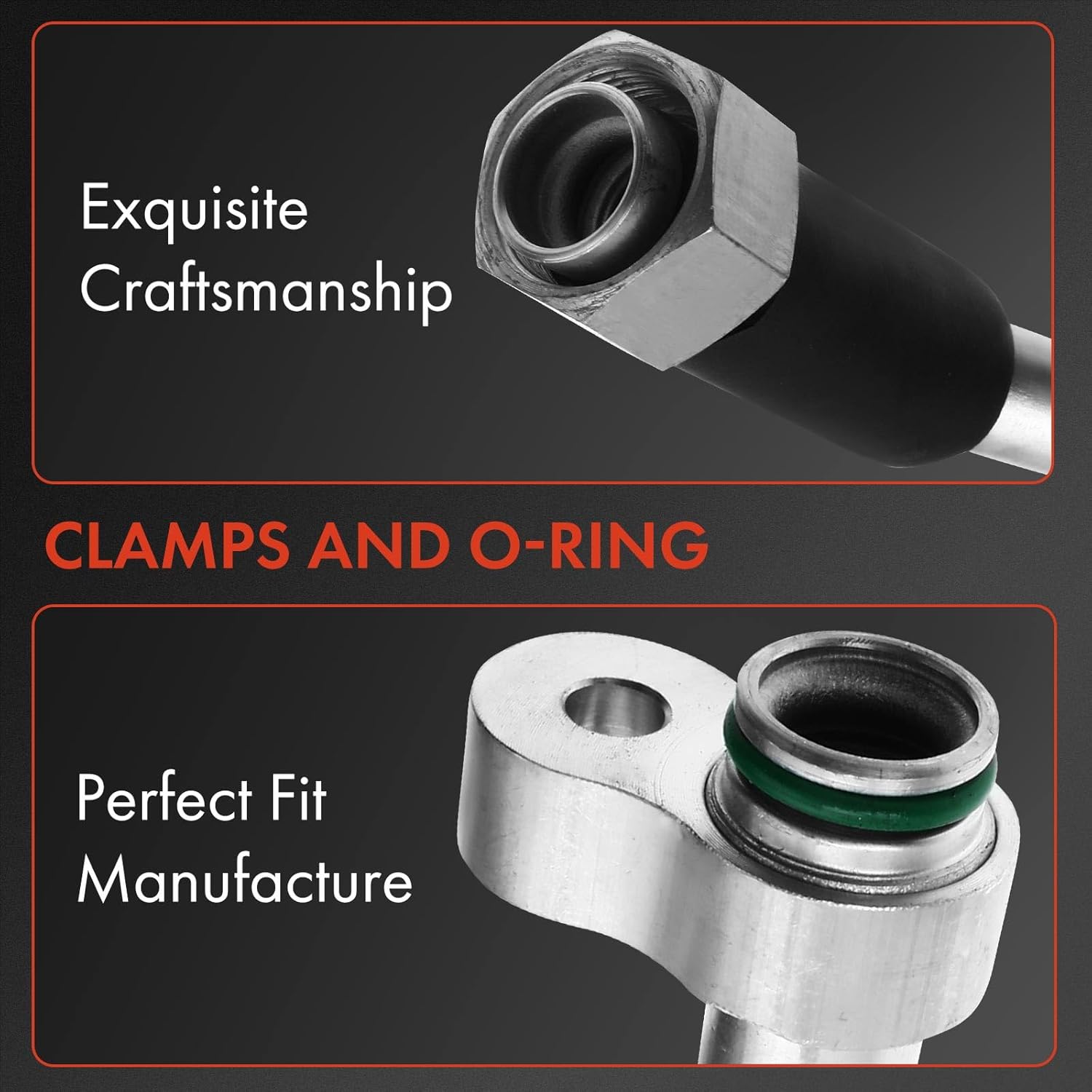 A-Premium A/C Suction Line Hose Assembly Compatible with Honda Accord 2003-2007 L4 2.4L Sedan, Compressor to Evap