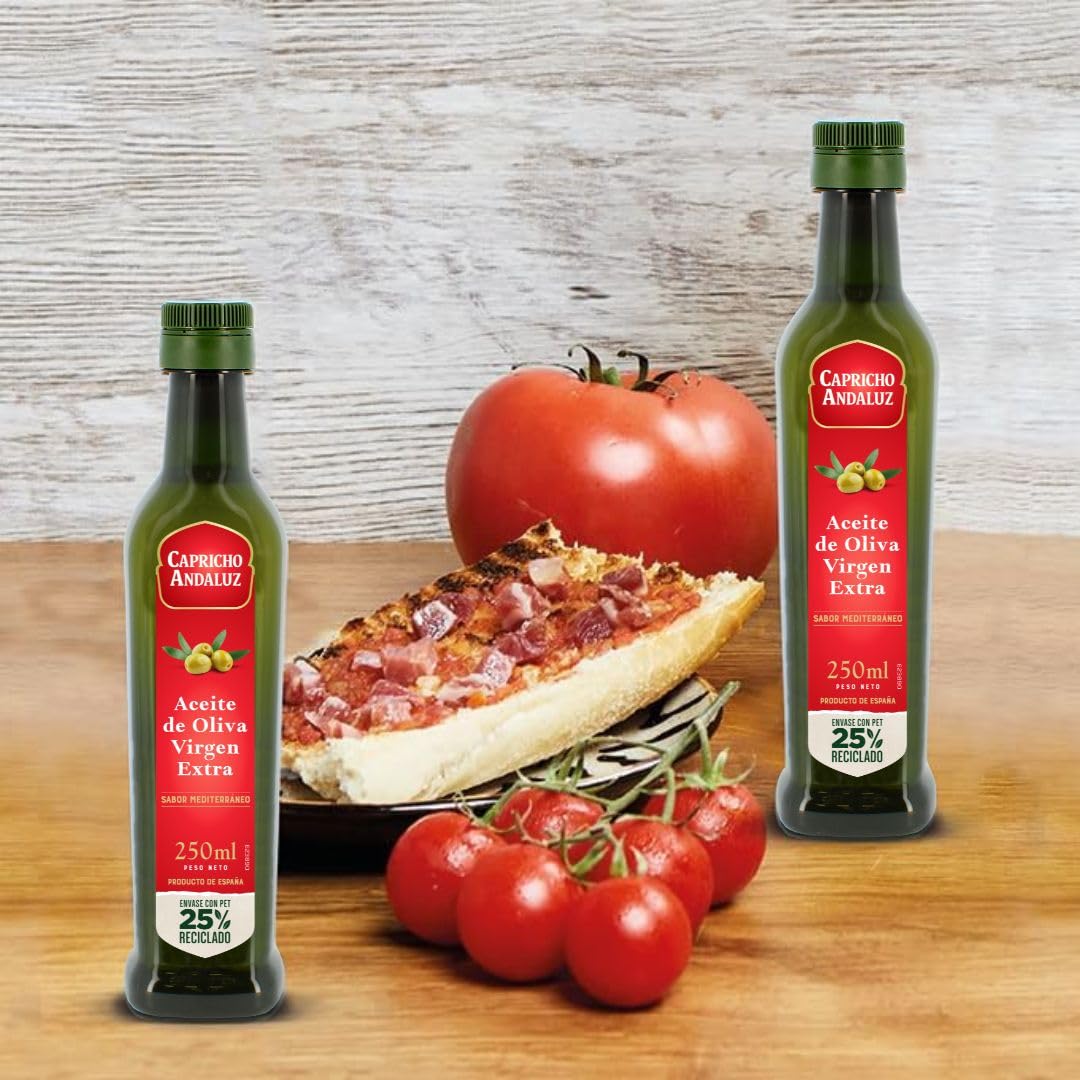 Capricho Andaluz - Aceite de Oliva Virgen Extra Botella PET 250ml Origen Español, Prensado en Frío, Formato Práctico para Cocinar, Aliñar y Uso Diario - 2
