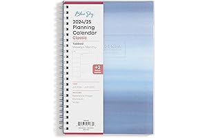 Blue Sky Academic Planner 2023-2024 8.5x11: Academic Year Monthly and Weekly Agenda Book