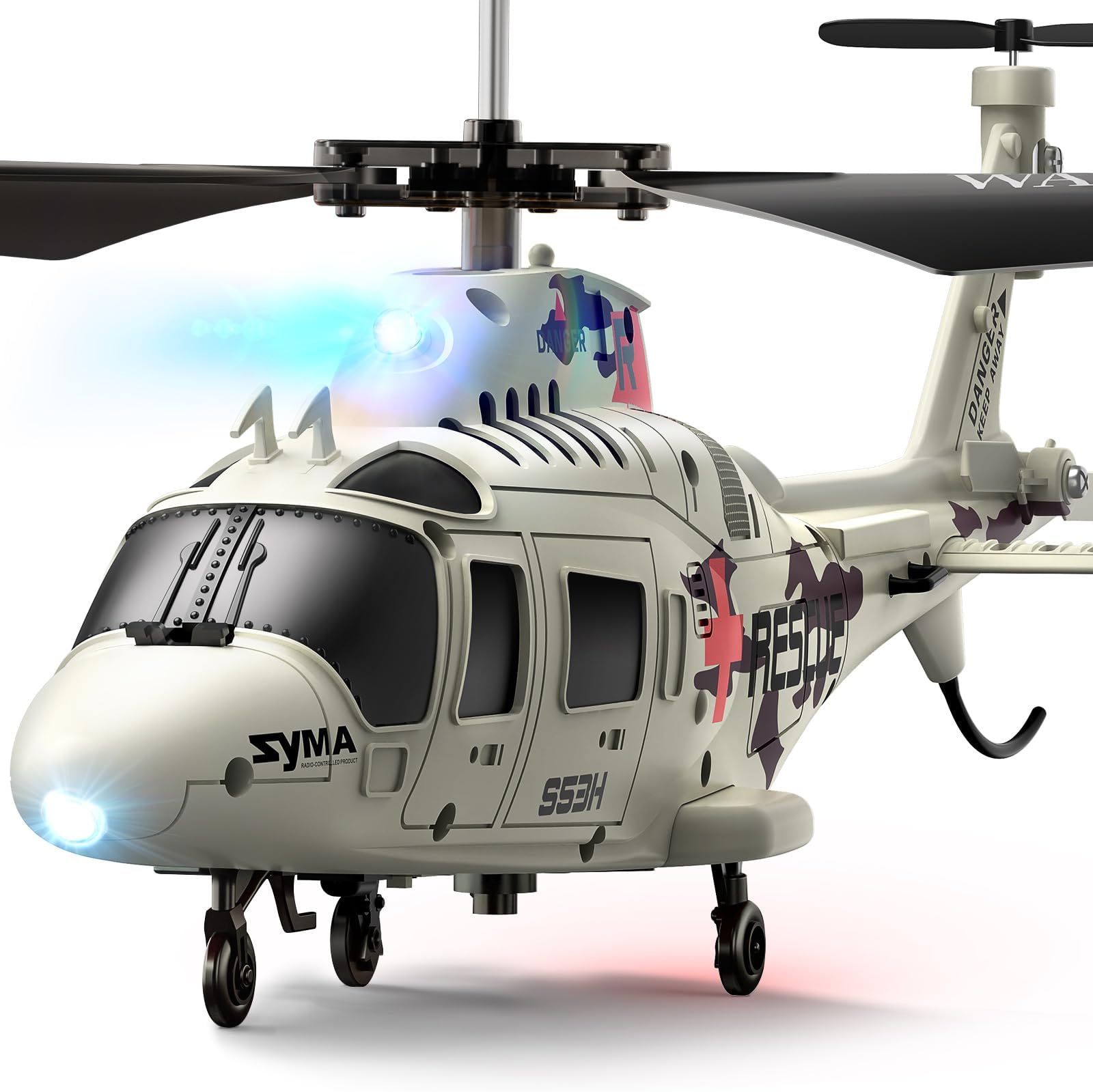 Remote Control Helicopter - S53H Rescue RC Helicopters with Upgraded Protection System, Lifelike Simulation, Easy to Fly, Educational Toy & Gift for Boys Girls Beginners