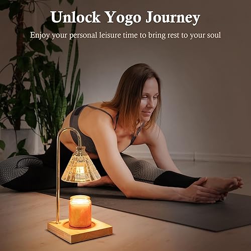 Miniatura 7 de COMDDRE Lámpara calentadora de velas, lámpara calentadora de velas sin llama con temporizador, luces de vela regulables, compatible con varias